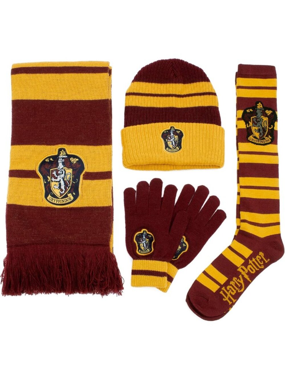 Gryffindor Winter Bundle: Cozy Scarf & Beanie Set, One Size Fits Most, Harry